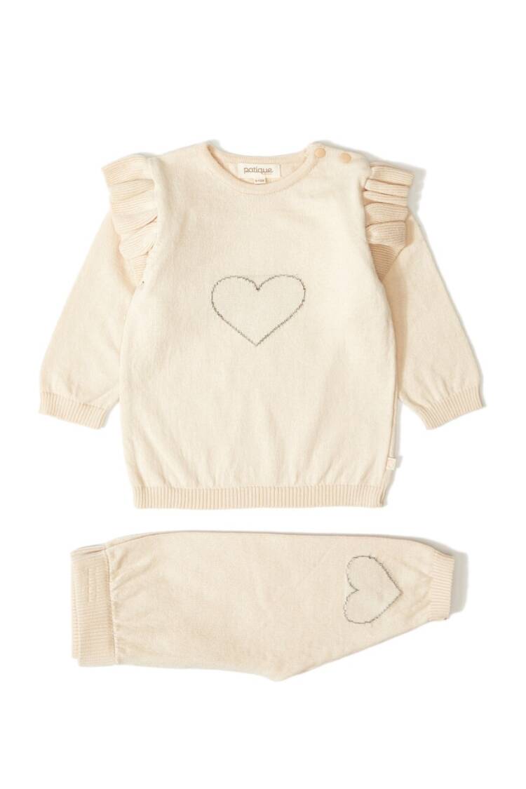 Wholesale Baby Girls 2-Piece Sweater and Pants Set Organic Cotton 12-36M - Brand: Uludağ Triko - Kids & Baby Clothes Wholesale - Globality Store