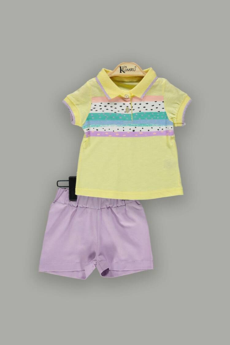 Wholesale 2-Piece Baby Girls T-Shirt Sets with Shorts 6-18M - Brand: Kumru Bebe - Kids & Baby Clothes Wholesale - Globality Store