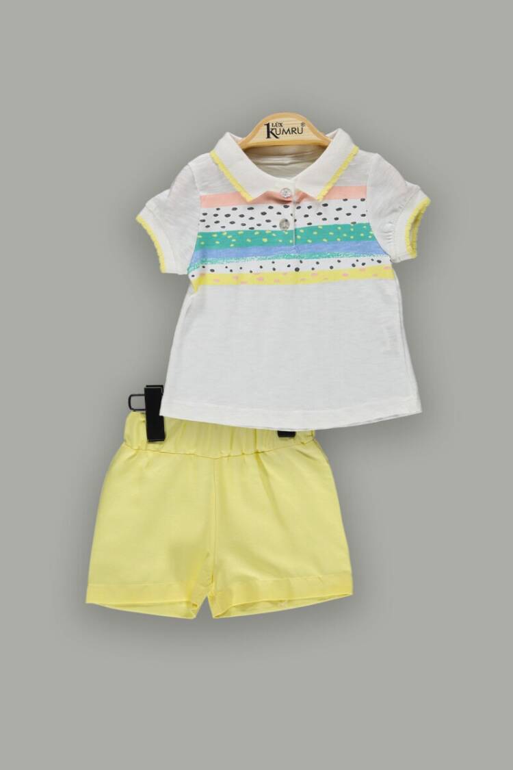 Wholesale 2-Piece Baby Girls T-Shirt Sets with Shorts 6-18M - Brand: Kumru Bebe - Kids & Baby Clothes Wholesale - Globality Store
