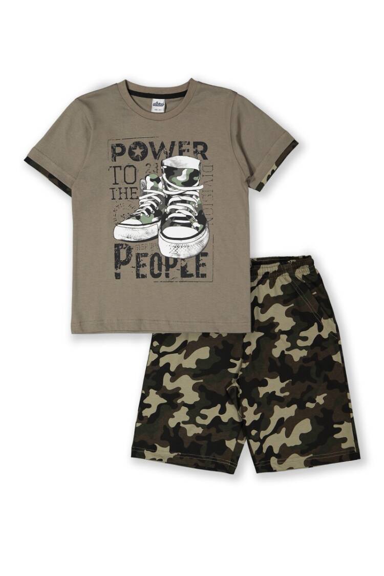 Wholesale 2-Piece Boys Patterned T-shirt and Shorts 8-14Y - Brand: Elnino - Kids & Baby Clothes Wholesale - Globality Store