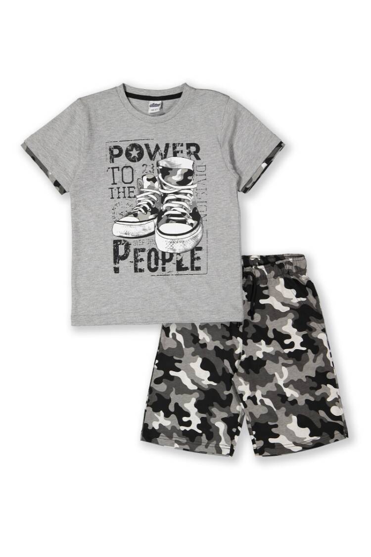 Wholesale 2-Piece Boys Patterned T-shirt and Shorts 8-14Y - Brand: Elnino - Kids & Baby Clothes Wholesale - Globality Store
