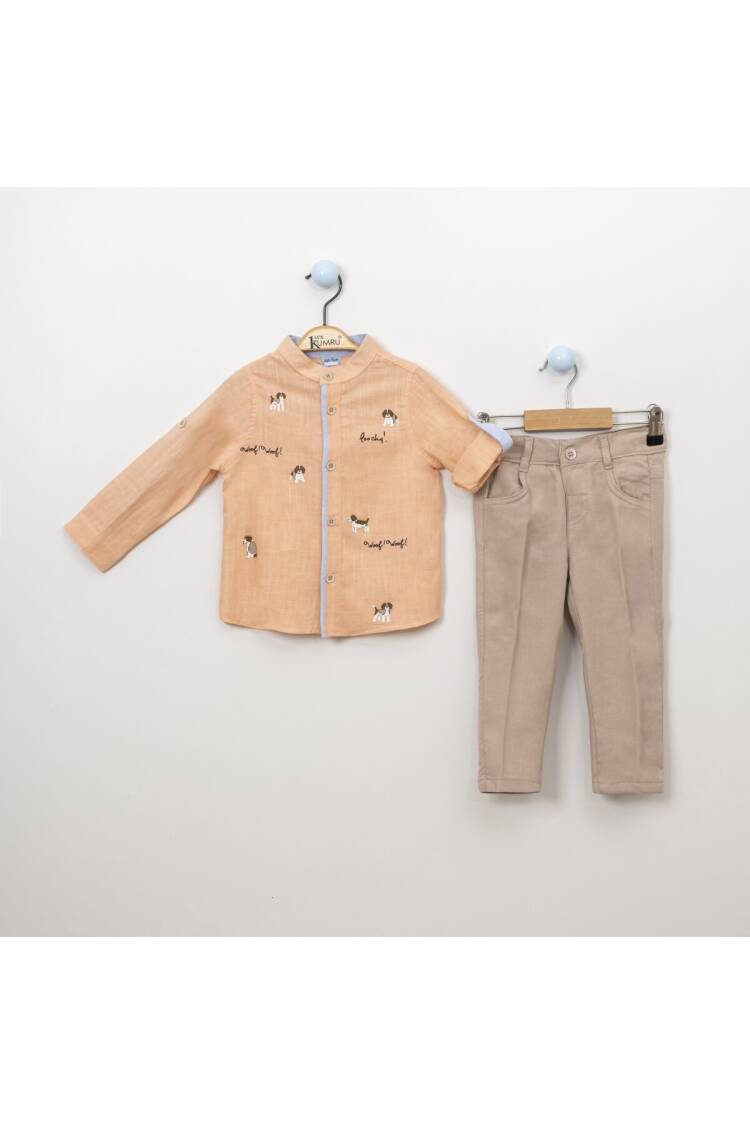 Wholesale 2-Piece Boys Shirt Set with Pants 2-5Y - Brand: Kumru Bebe - Kids & Baby Clothes Wholesale - Globality Store