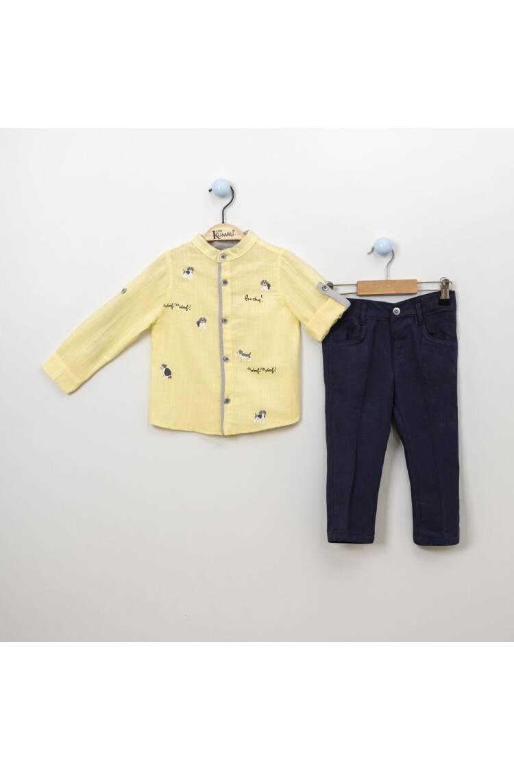 Wholesale 2-Piece Boys Shirt Set with Pants 2-5Y - Brand: Kumru Bebe - Kids & Baby Clothes Wholesale - Globality Store