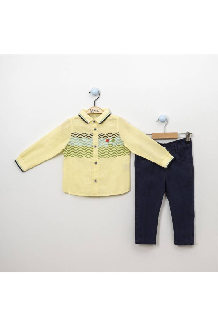 Wholesale 2-Piece Boys Shirt Set With Pants 2-5Y - Brand: Kumru Bebe - Kids & Baby Clothes Wholesale - Globality Store