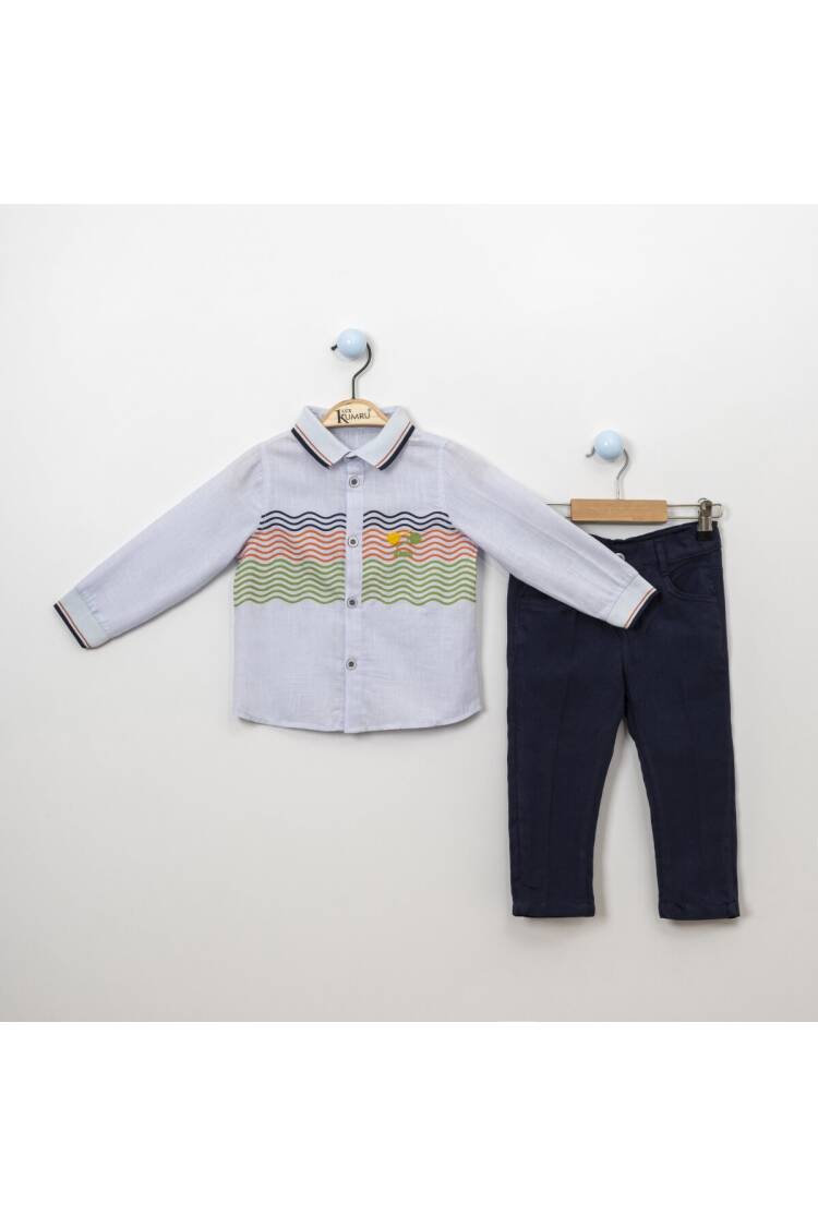 Wholesale 2-Piece Boys Shirt Set With Pants 2-5Y - Brand: Kumru Bebe - Kids & Baby Clothes Wholesale - Globality Store