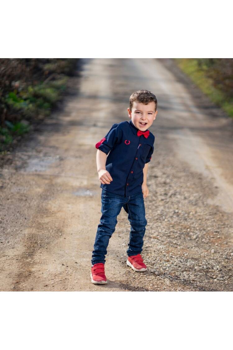 Wholesale 2-Piece Boys Shirt with Bowtie 2-5Y - Brand: Timo - Kids & Baby Clothes Wholesale - Globality Store