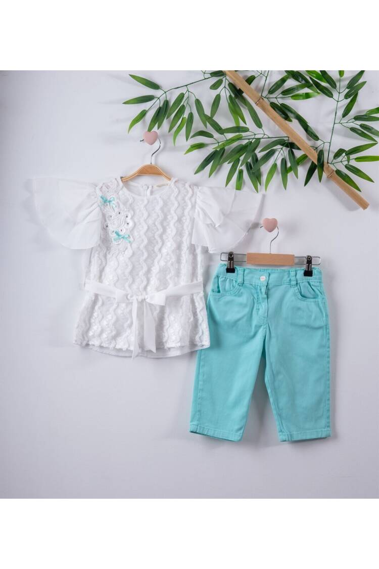 Wholesale 2-Piece Girl Set with Shorts 3-6Y Busra Bebe - Brand: Büşra Bebe - Kids & Baby Clothes Wholesale - Globality Store