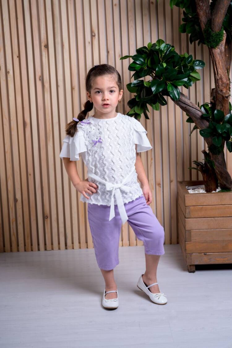 Wholesale 2-Piece Girl Set with Shorts 3-6Y Busra Bebe - Brand: Büşra Bebe - Kids & Baby Clothes Wholesale - Globality Store