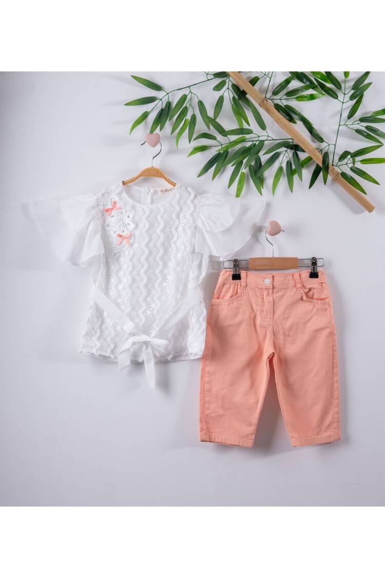 Wholesale 2-Piece Girl Set with Shorts 3-6Y Busra Bebe - Brand: Büşra Bebe - Kids & Baby Clothes Wholesale - Globality Store