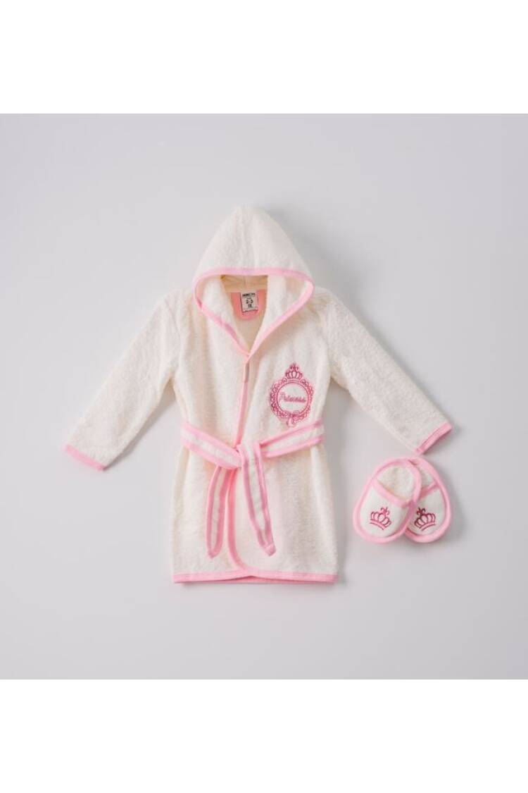 Wholesale 2-Piece Girls Bathrobe with Slipper 1-4Y - Brand: Ramel Kids - Kids & Baby Clothes Wholesale - Globality Store