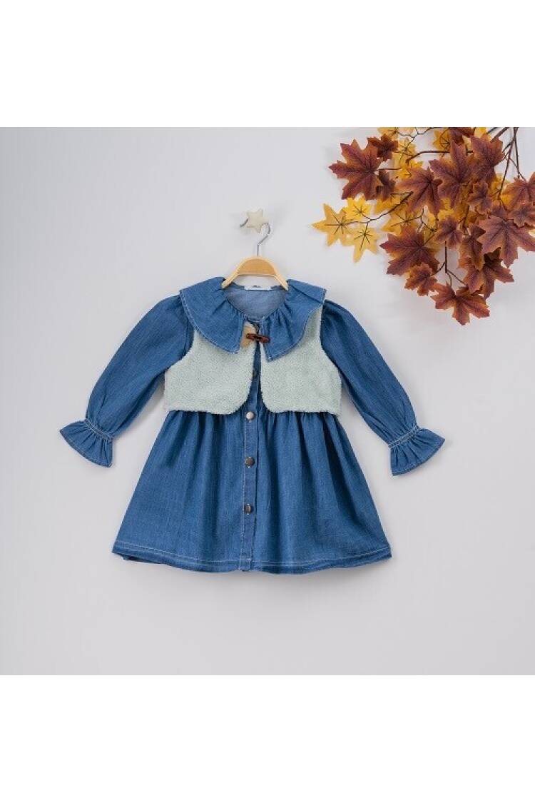 Wholesale 2-Piece Girls Dress with Bolero 3-6Y - Brand: Büşra Bebe - Kids & Baby Clothes Wholesale - Globality Store