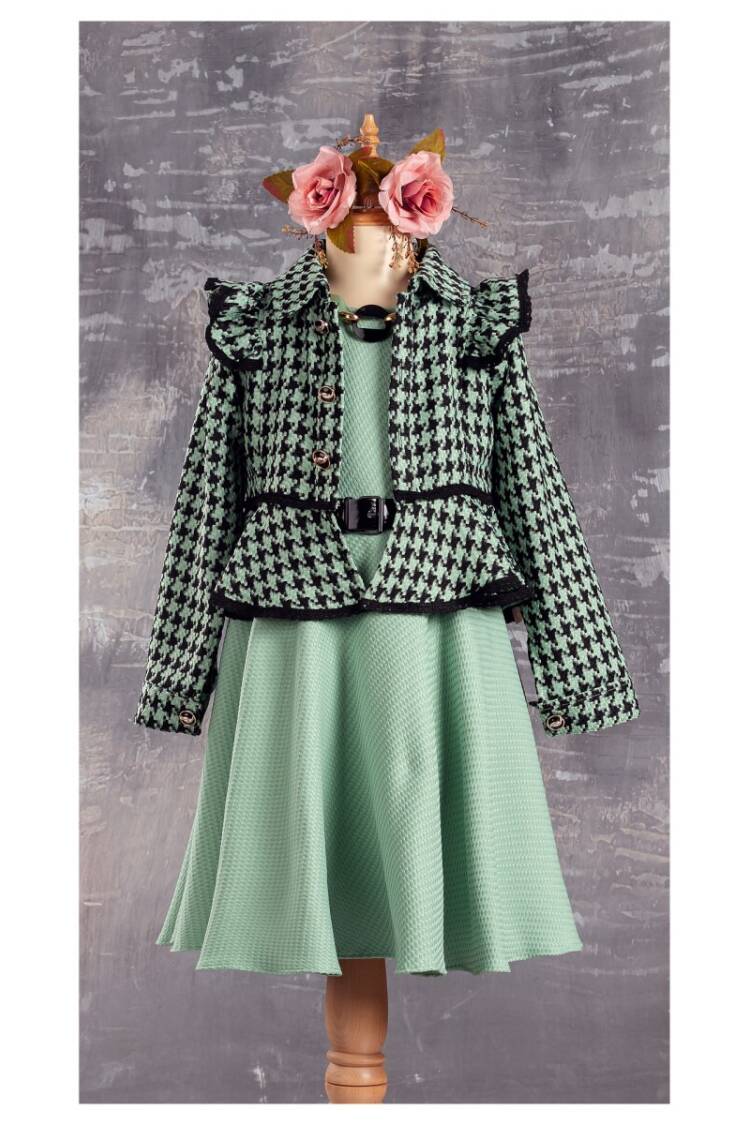 Wholesale 2-Piece Girls Dress with Jacket 6-12Y - Brand: Tivido - Kids & Baby Clothes Wholesale - Globality Store