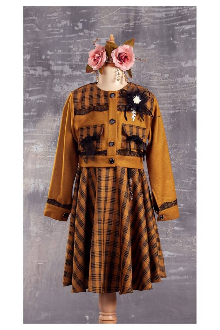 Wholesale 2-Piece Girls Dress with Jacket 6-12Y - Brand: Tivido - Kids & Baby Clothes Wholesale - Globality Store