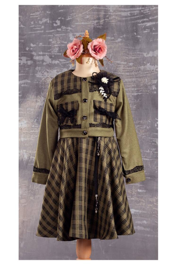 Wholesale 2-Piece Girls Dress with Jacket 6-12Y - Brand: Tivido - Kids & Baby Clothes Wholesale - Globality Store