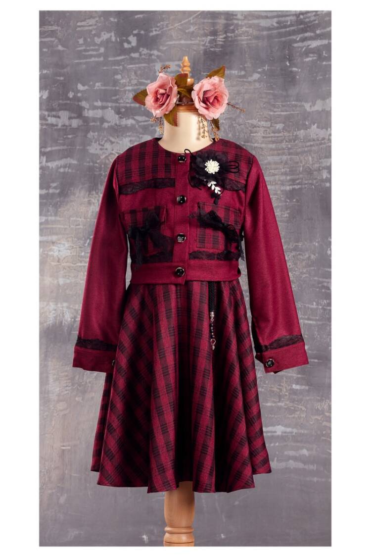 Wholesale 2-Piece Girls Dress with Jacket 6-12Y - Brand: Tivido - Kids & Baby Clothes Wholesale - Globality Store