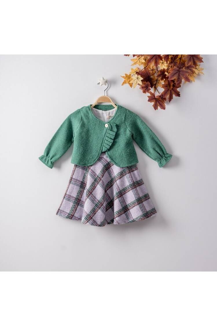 Wholesale 2-Piece Girls Dress with Vest 3-6Y - Brand: Büşra Bebe - Kids & Baby Clothes Wholesale - Globality Store