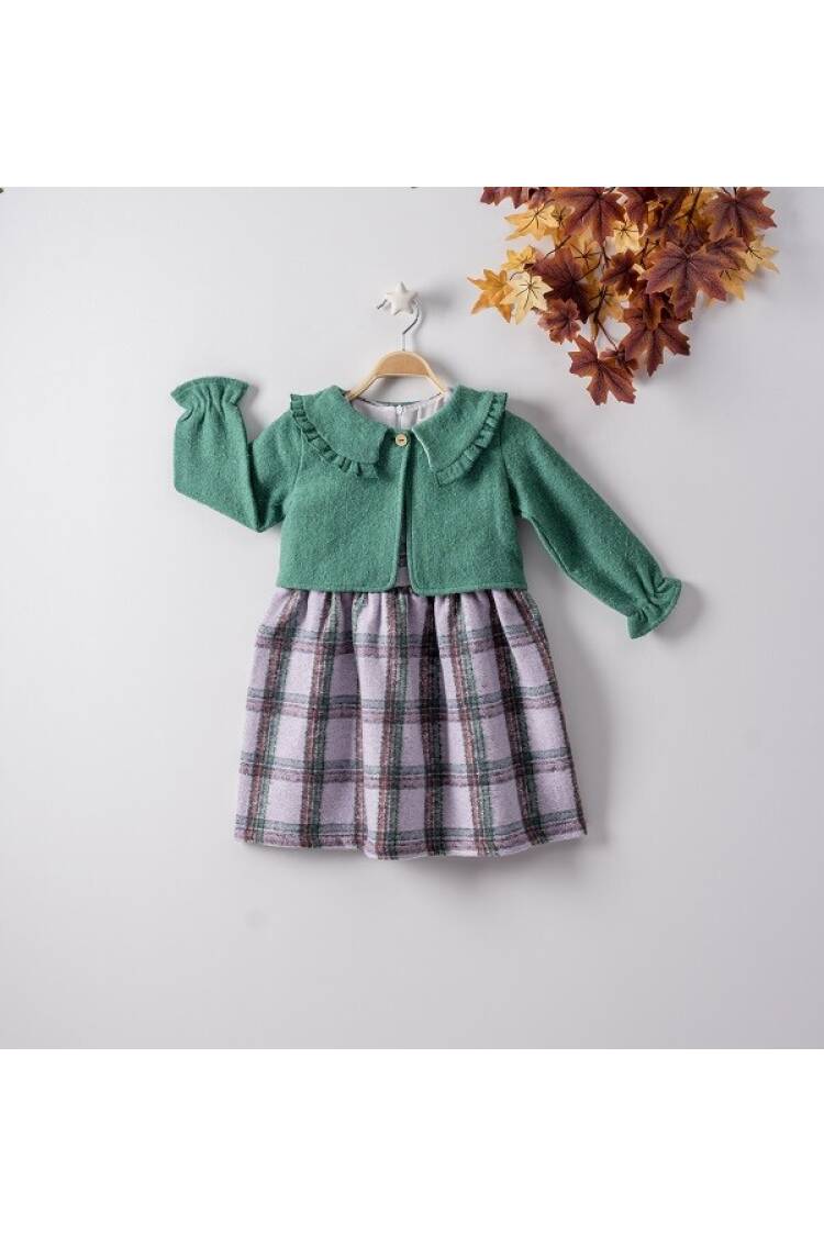 Wholesale 2-Piece Girls Dress with Vest 3-6Y - Brand: Büşra Bebe - Kids & Baby Clothes Wholesale - Globality Store