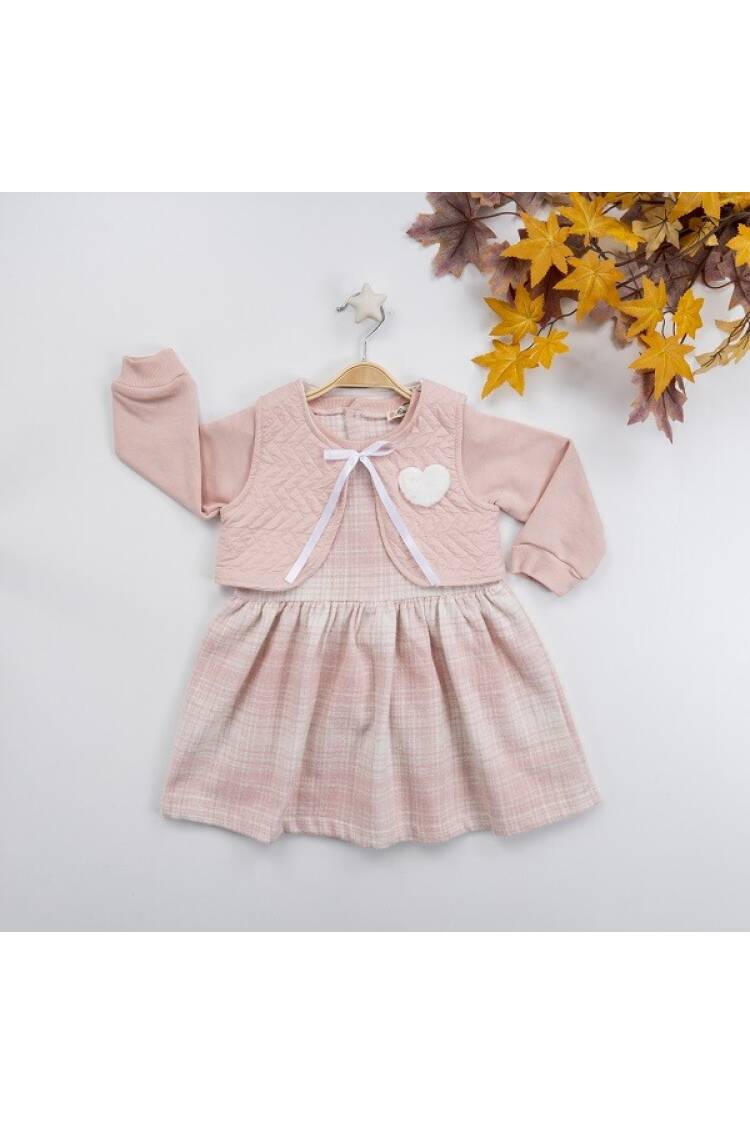 Wholesale 2-Piece Girls Dress with Vest 3-6Y - Brand: Büşra Bebe - Kids & Baby Clothes Wholesale - Globality Store