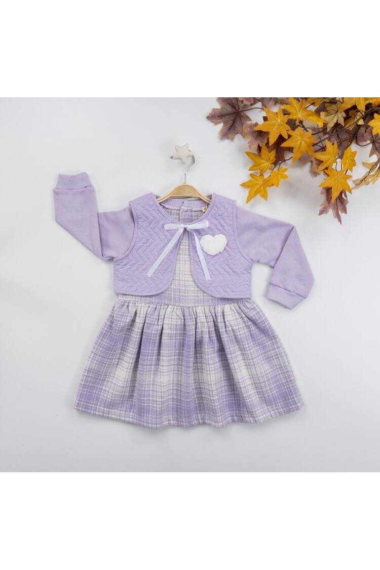 Wholesale 2-Piece Girls Dress with Vest 3-6Y - Brand: Büşra Bebe - Kids & Baby Clothes Wholesale - Globality Store