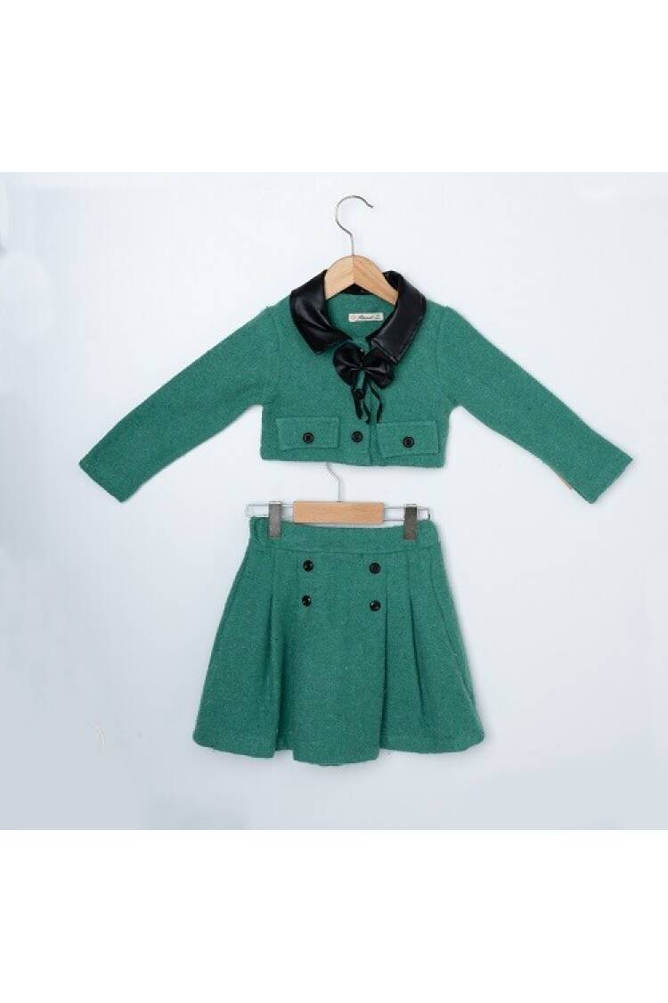 Wholesale 2-Piece Girls Jacket and Skirt Sets 3-6Y - Brand: Büşra Bebe - Kids & Baby Clothes Wholesale - Globality Store