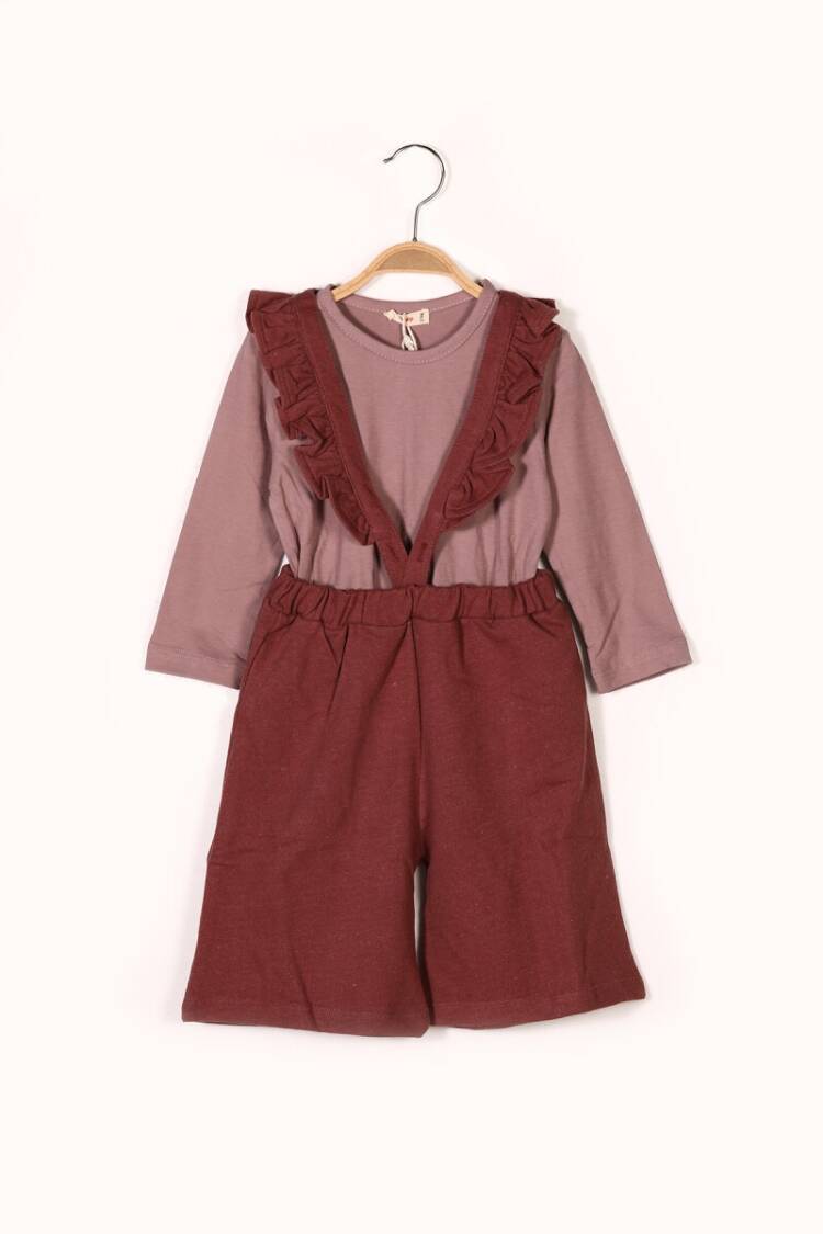 Wholesale 2-Piece Girls Overalls Set with Long Sleeve T-shirt 2-7Y - Brand: Zeyland - Kids & Baby Clothes Wholesale - Globality Store