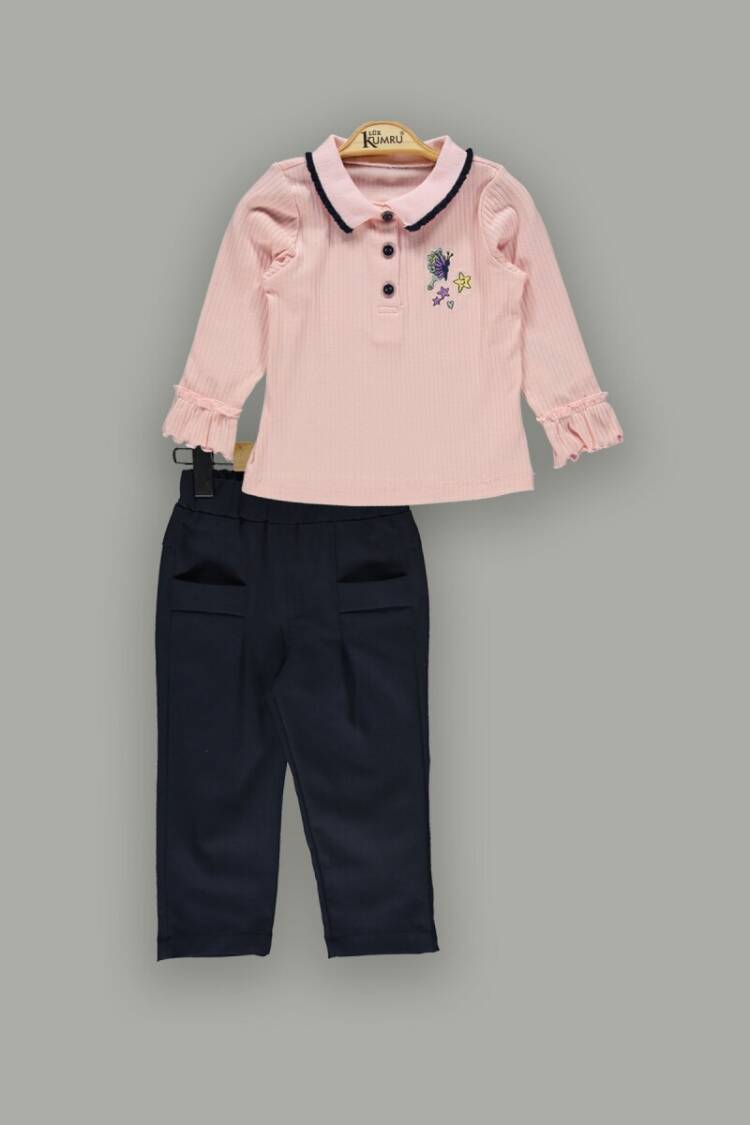 Wholesale 2-Piece Girls Pants and Long Sleeve T-shirt 2-5Y - Brand: Kumru Bebe - Kids & Baby Clothes Wholesale - Globality Store