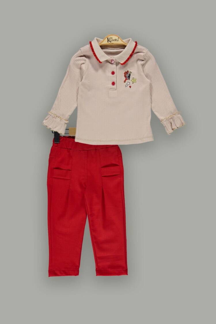 Wholesale 2-Piece Girls Pants and Long Sleeve T-shirt 2-5Y - Brand: Kumru Bebe - Kids & Baby Clothes Wholesale - Globality Store