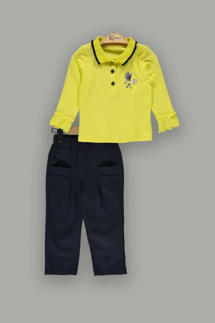 Wholesale 2-Piece Girls Pants and Long Sleeve T-shirt 2-5Y - Brand: Kumru Bebe - Kids & Baby Clothes Wholesale - Globality Store