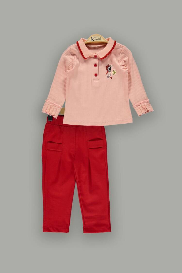 Wholesale 2-Piece Girls Pants and Long Sleeve T-shirt 2-5Y - Brand: Kumru Bebe - Kids & Baby Clothes Wholesale - Globality Store