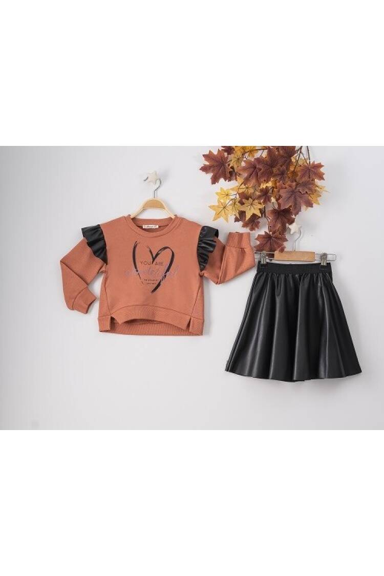 Wholesale 2-Piece Girls Set with Blouse and Skirt 3-6Y - Brand: Büşra Bebe - Kids & Baby Clothes Wholesale - Globality Store