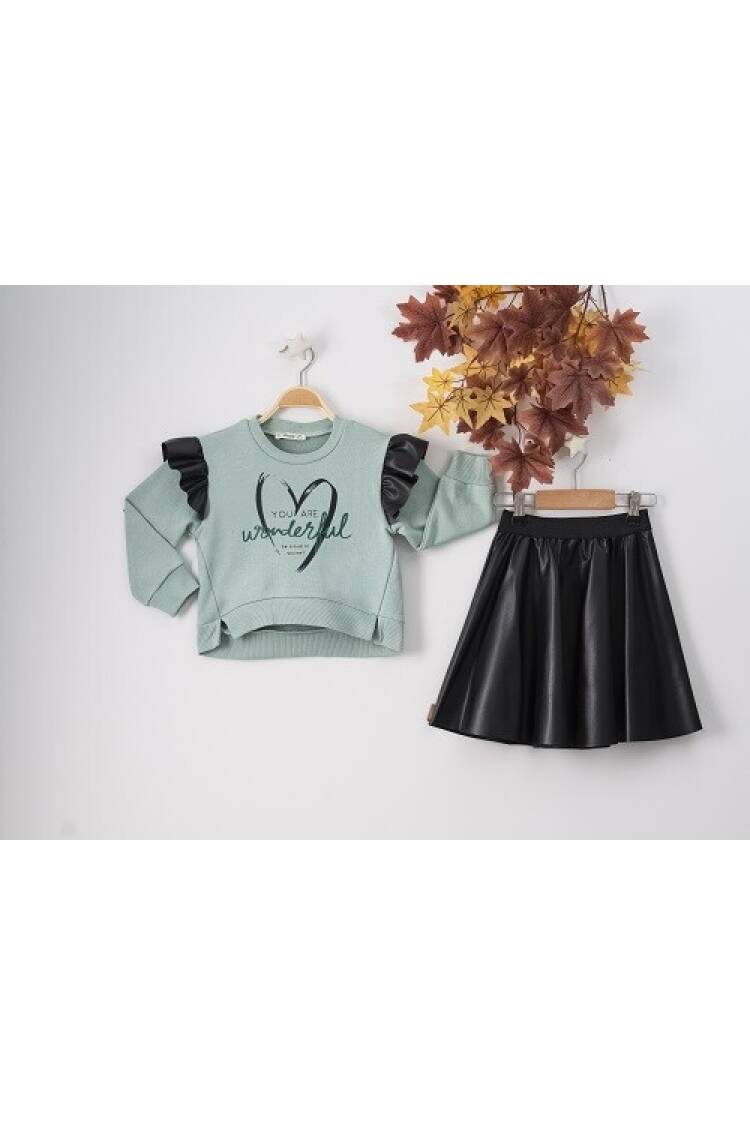 Wholesale 2-Piece Girls Set with Blouse and Skirt 3-6Y - Brand: Büşra Bebe - Kids & Baby Clothes Wholesale - Globality Store