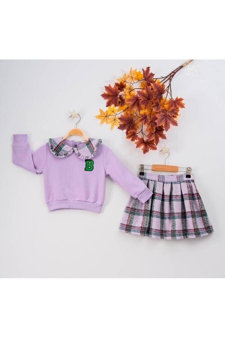 Wholesale 2-Piece Girls Set with Blouse and Skirt 3-6Y Busra Bebe - Brand: Büşra Bebe - Kids & Baby Clothes Wholesale - Globality Store