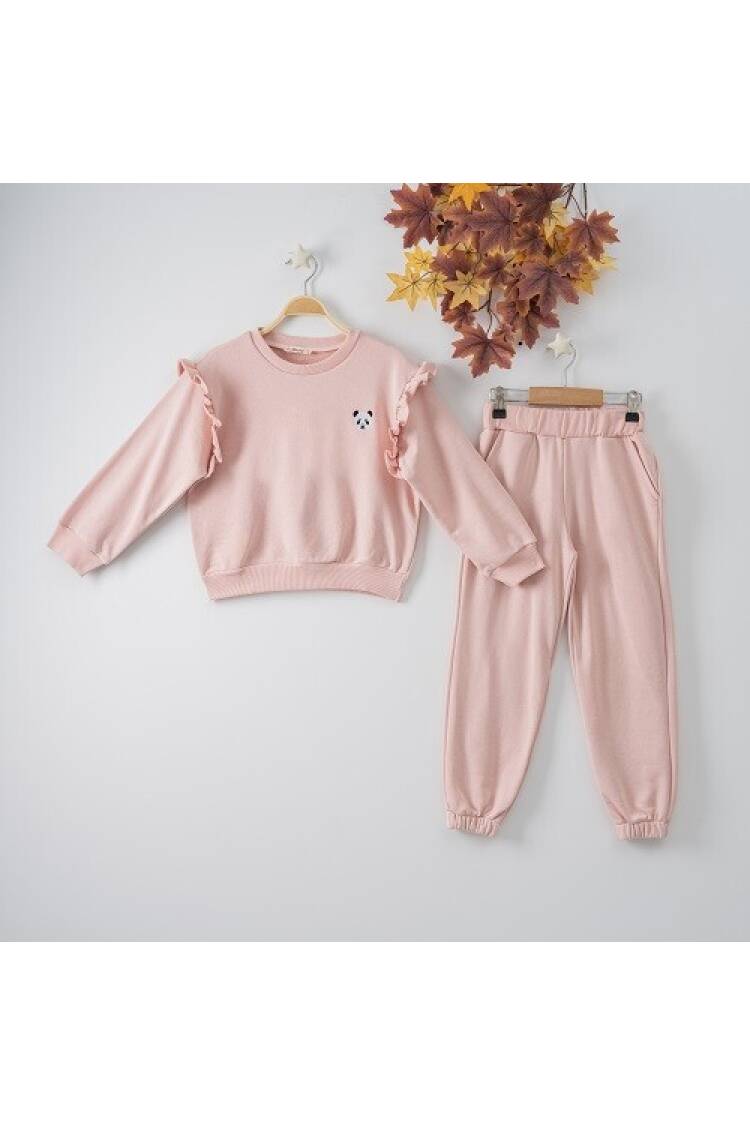 Wholesale 2-Piece Girls Set with Sweat and Sweatpants 7-10Y - Brand: Büşra Bebe - Kids & Baby Clothes Wholesale - Globality Store