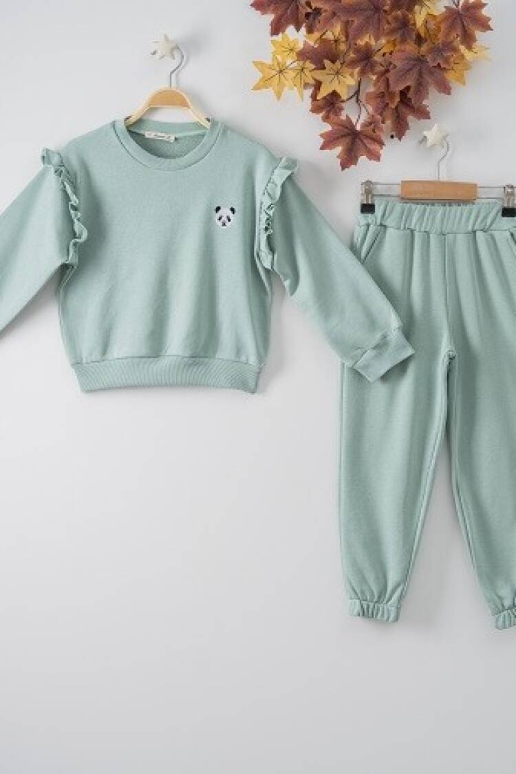 Wholesale 2-Piece Girls Set with Sweat and Sweatpants 7-10Y - Brand: Büşra Bebe - Kids & Baby Clothes Wholesale - Globality Store
