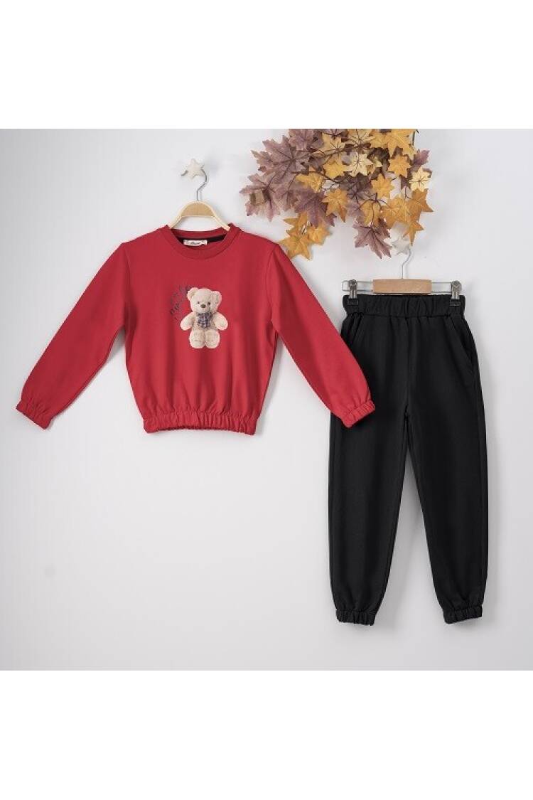 Wholesale 2-Piece Girls Set with Sweat and Sweatpants 7-10Y - Brand: Büşra Bebe - Kids & Baby Clothes Wholesale - Globality Store