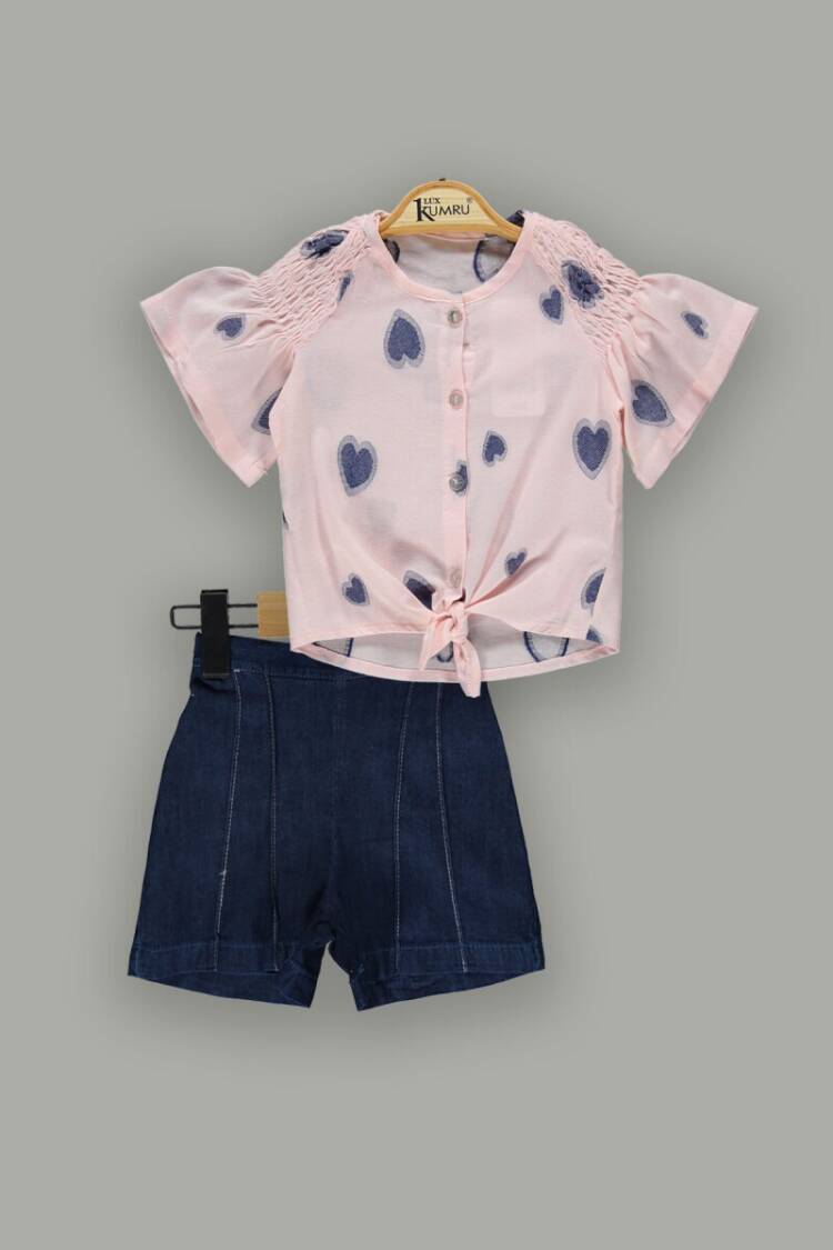 Wholesale 2-Piece Girls Shirt and Shorts Set 2-5Y - Brand: Kumru Bebe - Kids & Baby Clothes Wholesale - Globality Store