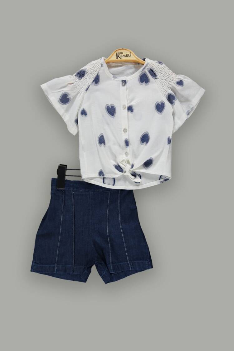 Wholesale 2-Piece Girls Shirt and Shorts Set 2-5Y - Brand: Kumru Bebe - Kids & Baby Clothes Wholesale - Globality Store