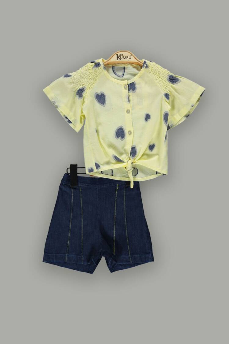 Wholesale 2-Piece Girls Shirt and Shorts Set 2-5Y - Brand: Kumru Bebe - Kids & Baby Clothes Wholesale - Globality Store