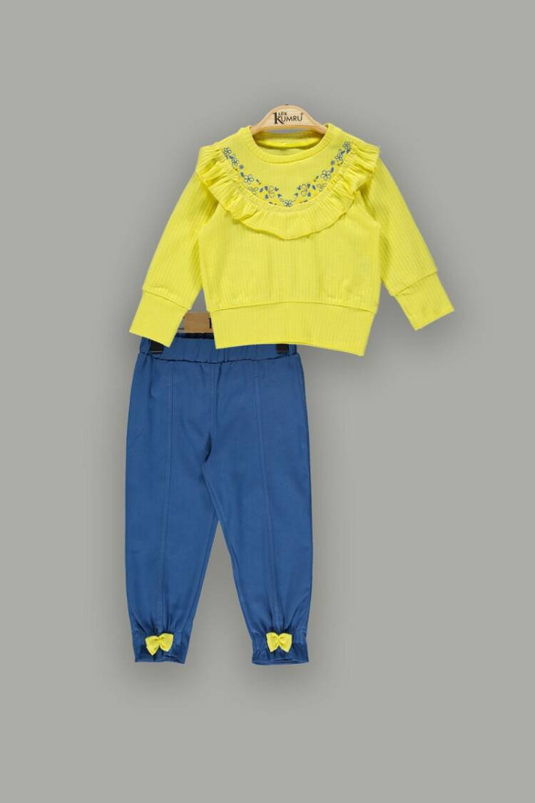 Wholesale 2-Piece Girls Sweat Sets with Pants 2-5Y - Brand: Kumru Bebe - Kids & Baby Clothes Wholesale - Globality Store