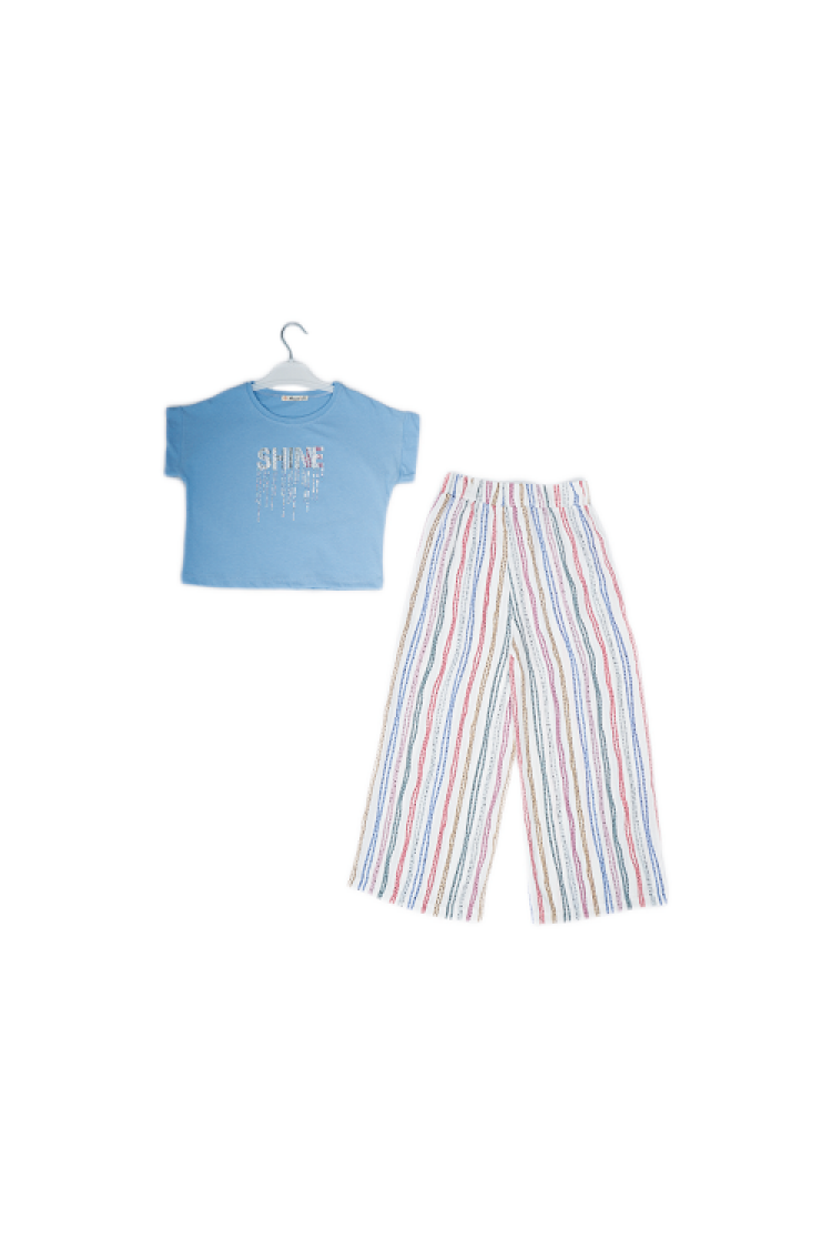 Wholesale 2-Piece Girls T-shirt and Pants Set 7-10Y - Brand: Büşra Bebe - Kids & Baby Clothes Wholesale - Globality Store