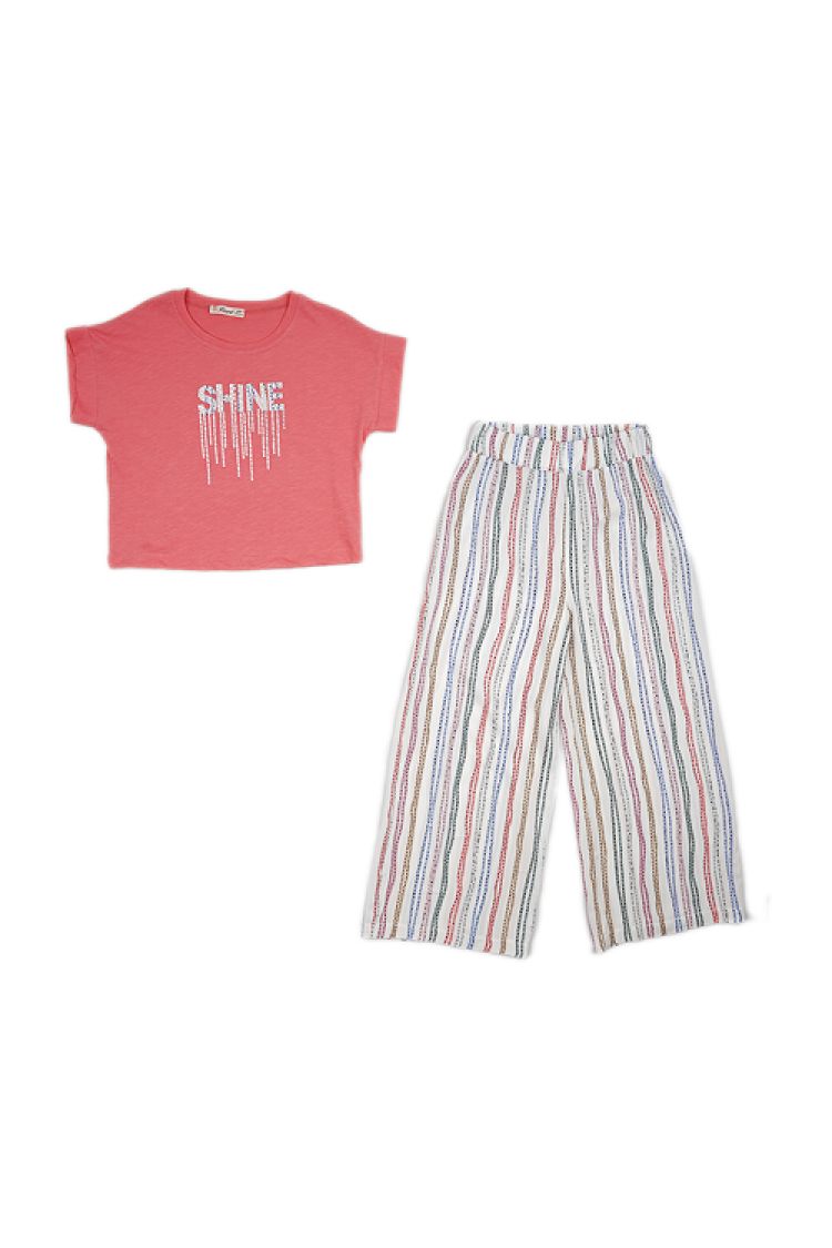 Wholesale 2-Piece Girls T-shirt and Pants Set 7-10Y - Brand: Büşra Bebe - Kids & Baby Clothes Wholesale - Globality Store