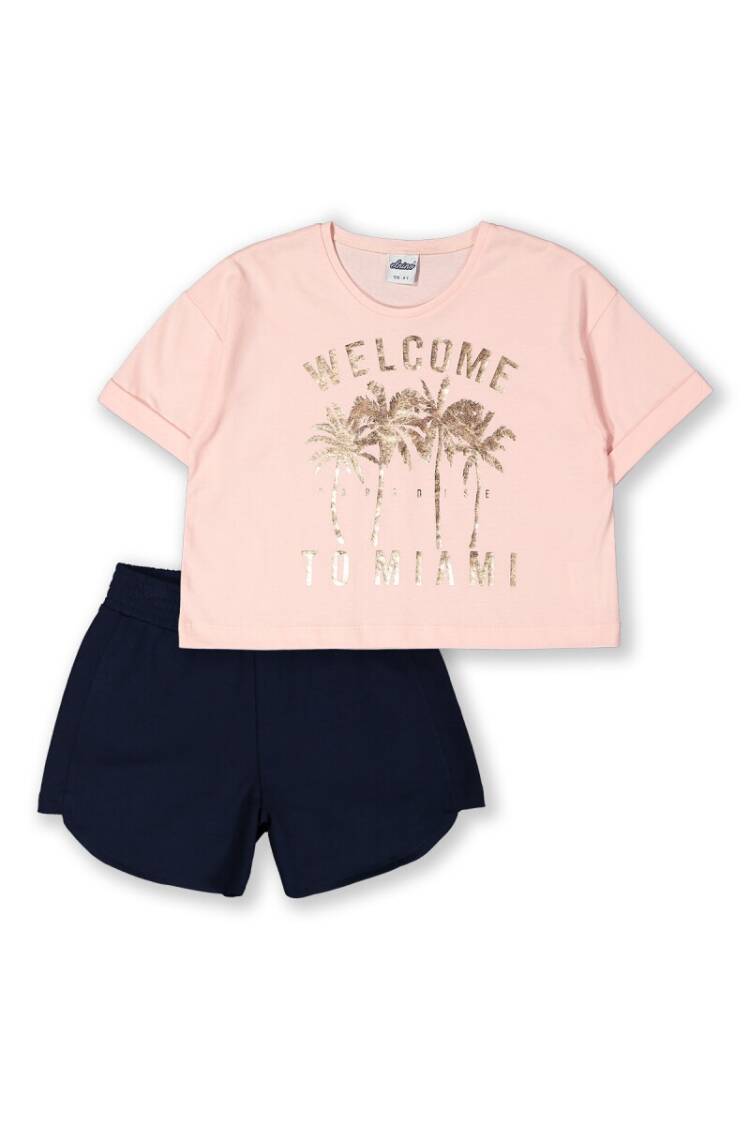 Wholesale 2-Piece Girls T-shirt Set with Shorts 8-14Y - Brand: Elnino - Kids & Baby Clothes Wholesale - Globality Store