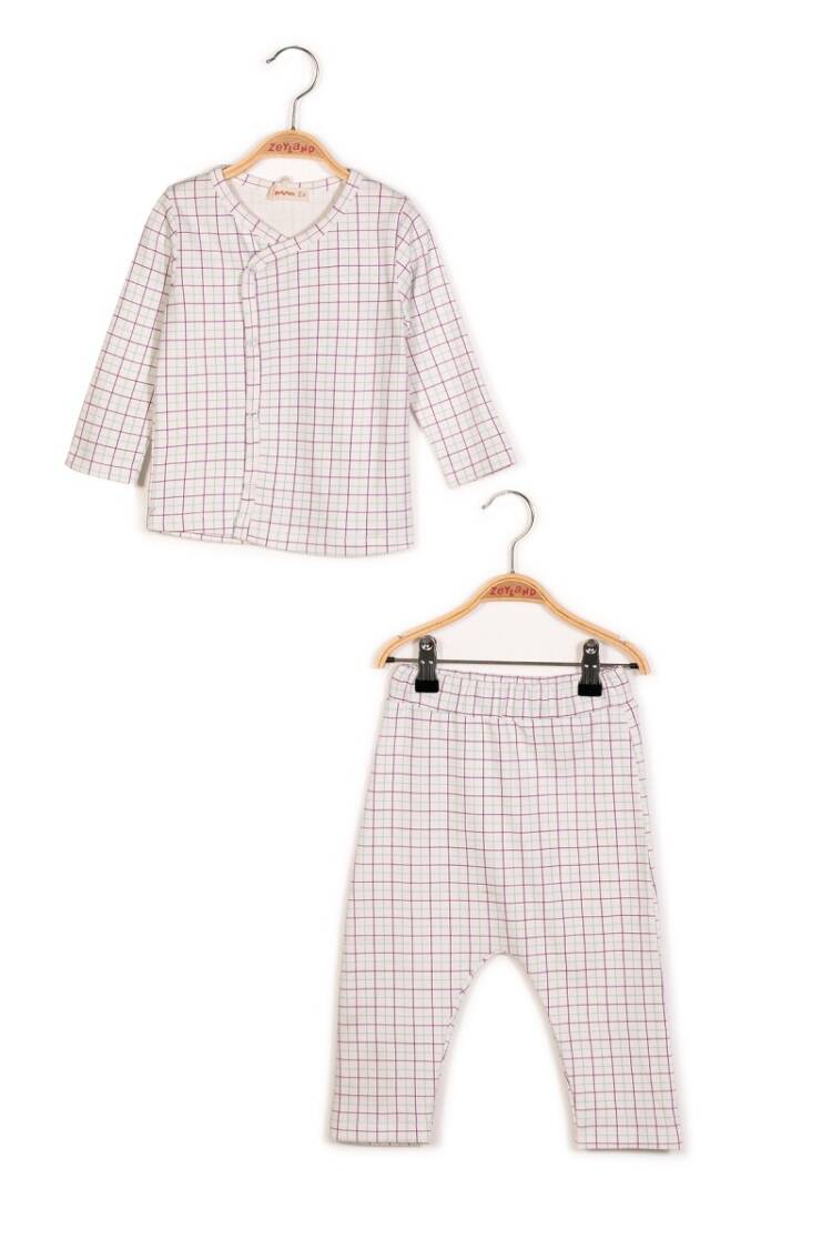 Wholesale 2-Piece Unisex Pajamas Set%100 Cotton 3-24M