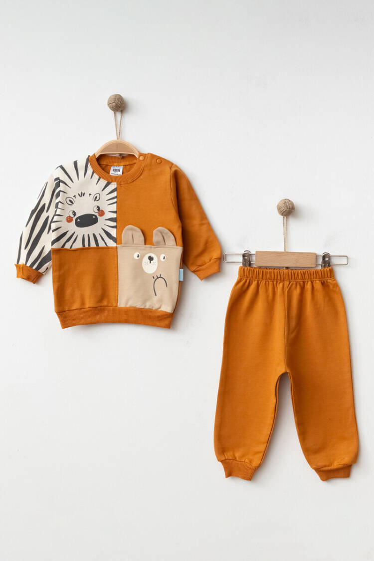 Wholesale 2-Piece Zebra Print Tracksuit for Baby Boys 9-18M - Brand: Hoppidik - Kids & Baby Clothes Wholesale - Globality Store