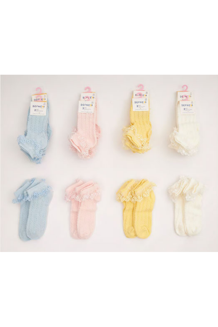 Wholesale 24-Piece Baby Girls Socks with Box - Brand: Defne - Kids & Baby Clothes Wholesale - Globality Store