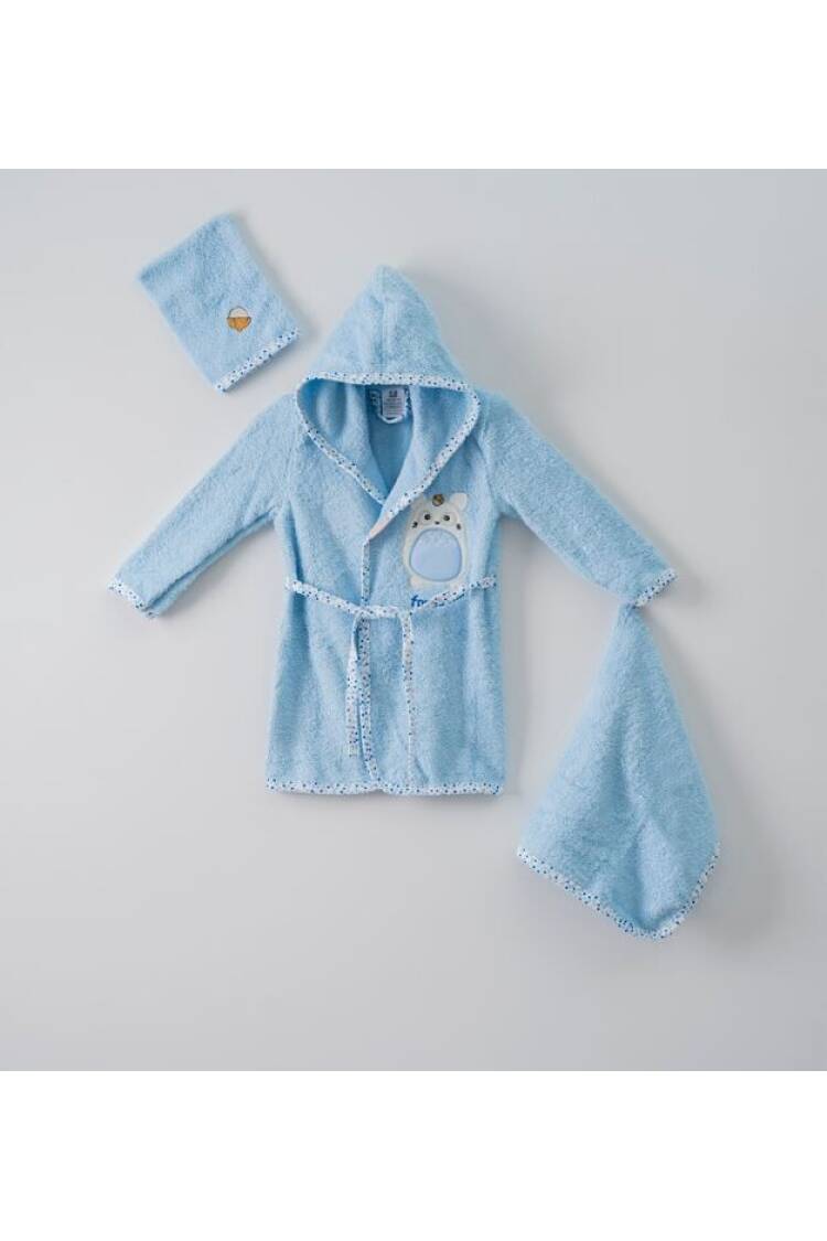 Wholesale 3-Piece Baby Bathrobe Set with Box 1-2Y - Brand: Ramel Kids - Kids & Baby Clothes Wholesale - Globality Store