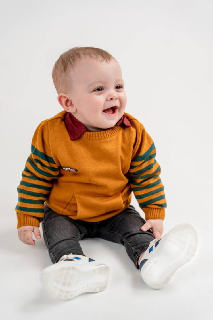 Wholesale 3-Piece Baby Boy Shirt Sweater and Pants Set 6-24M - Brand: Bubbly - Kids & Baby Clothes Wholesale - Globality Store