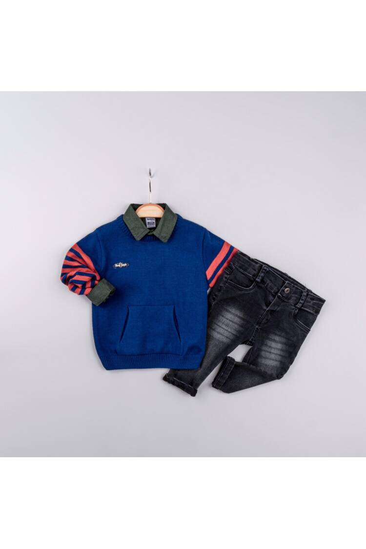 Wholesale 3-Piece Baby Boy Shirt Sweater and Pants Set 6-24M - Brand: Bubbly - Kids & Baby Clothes Wholesale - Globality Store