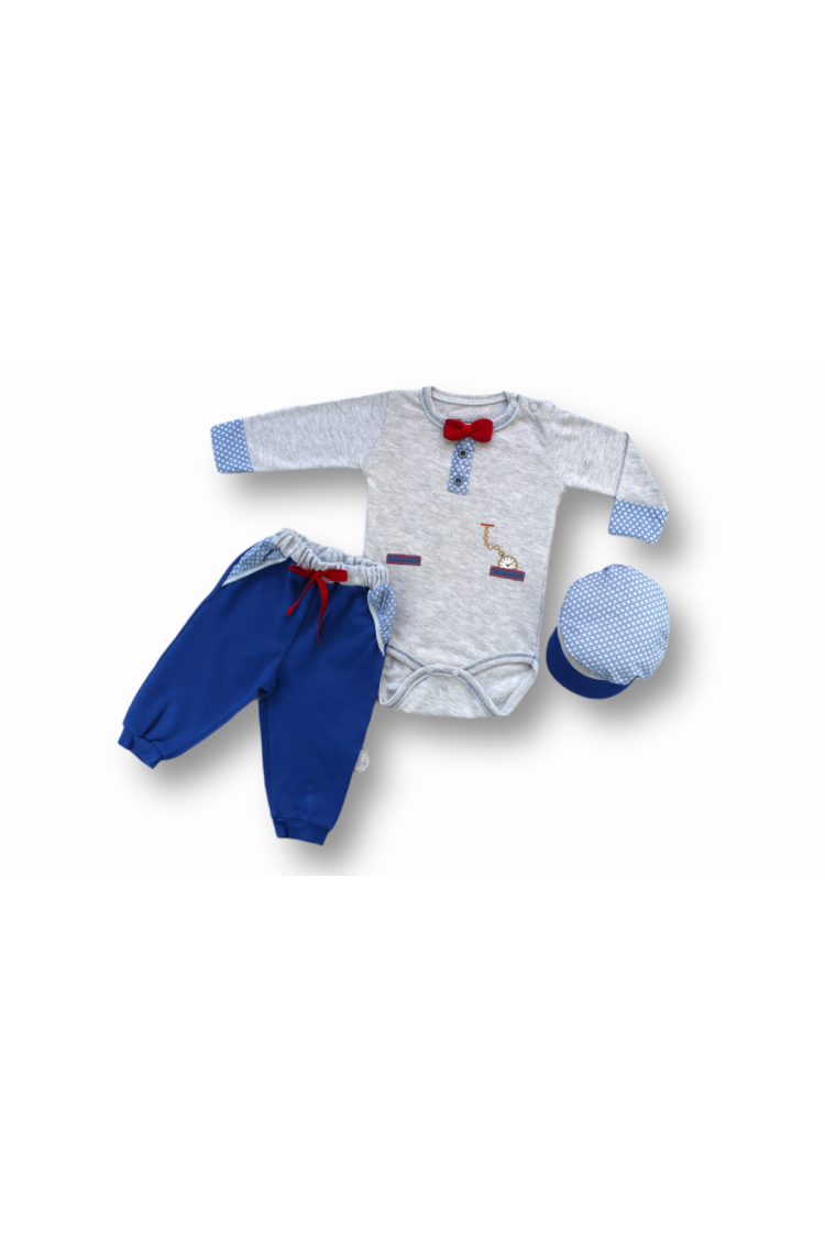 Wholesale 3-Piece Baby Boys Onesies Set with Pants anf Hat - Brand: Tomuycuk - Kids & Baby Clothes Wholesale - Globality Store