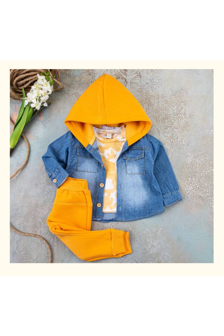 Wholesale 3-Piece Baby Boys Set with Jacket, Body and Sweatpants 9-24M - Brand: Balbala - Kids & Baby Clothes Wholesale - Globality Store